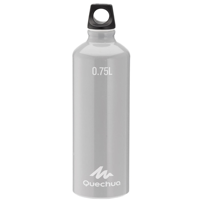 QUECHUA Botol Minum 0.75L Aluminium Kokoh Hiking