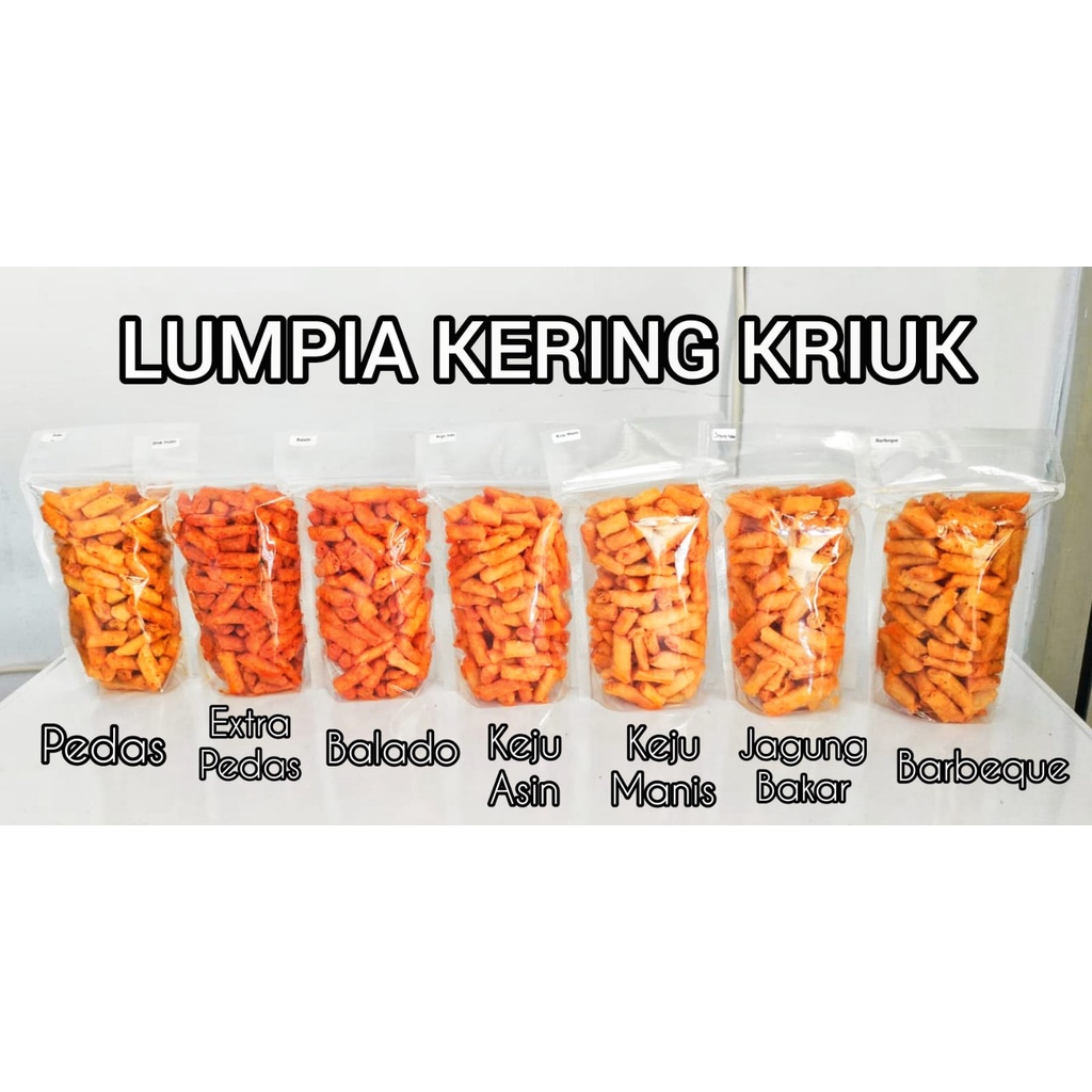 Jual 250gr Kulit Lumpia Kering Crispy Aneka Rasa Extra Pedas Balado