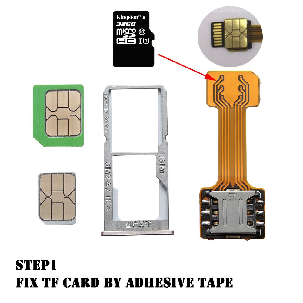 Adaptor Sim Card Dual Slot Hybrid Universal Dengan Port Kartu Tfmicro Untuk Smartphone Shopee Indonesia
