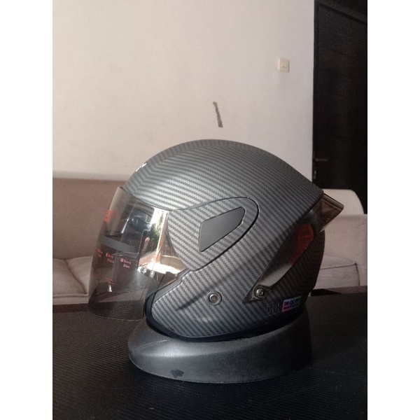 MVSTAR HELM R-TECH CARBON DOFF | HALF FACE MV STAR RTECH + SPOILERMVSTAR
