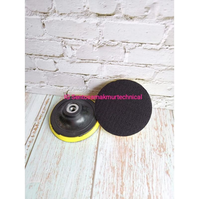 4&quot; Tatakan Piringan Perekat Amplas Velcro Gerinda Tangan Sanding Pad 4 Inchi