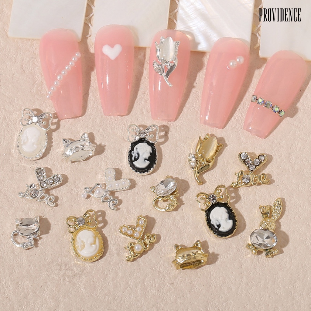 20pcsset Stiker Kuku Motif Bunga Tulipkelincikupukupu Gaya Retro Untuk Aksesoris Nail Art