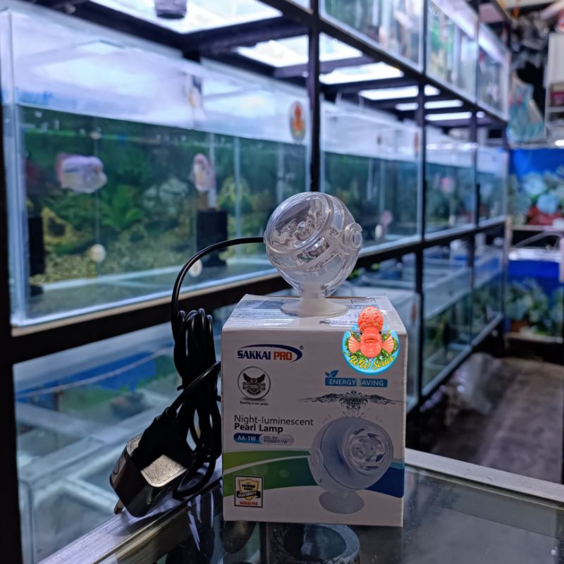 Lampu Sorot Tembak Bulat LED 1watt Celup Aquarium Aquascape Kolam Taman Dekorasi Hiasan Menarik Bagu