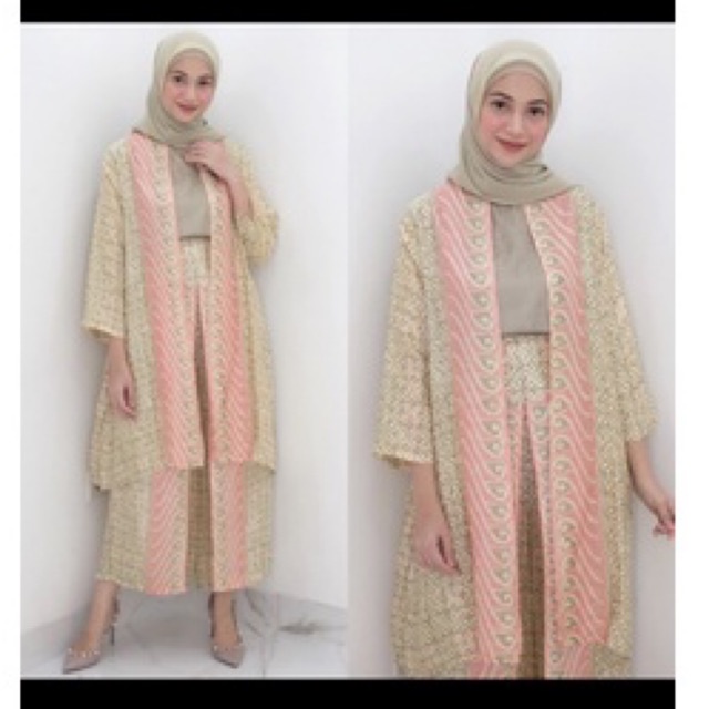 celana kulot set arumi basic outer by sarah the label kode 33