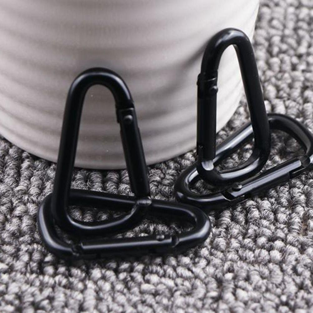 Rebuy Keychain Outdoor 10pcs Ransel Bahan Aluminium Alloy Hitam Berbentuk D Carabiner