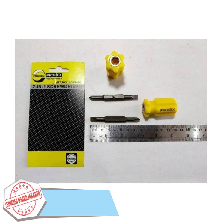 OBENG CEBOL / OBENG PENDEK BOLAK-BALIK PROHEX 2600-001 SUJ