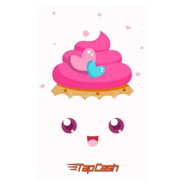 BNI Tapcash Valentine edisi White Cupcake ORI /Like eMONEY eTOLL Flazz or Brizzi