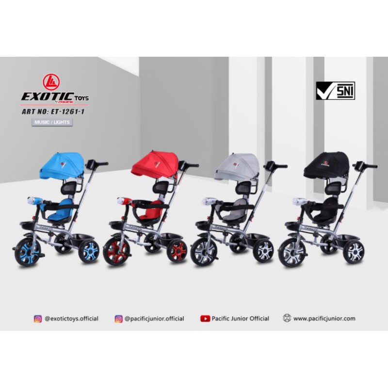 Sepeda Anak Roda Tiga Tricycle Exotic ET 1261-1