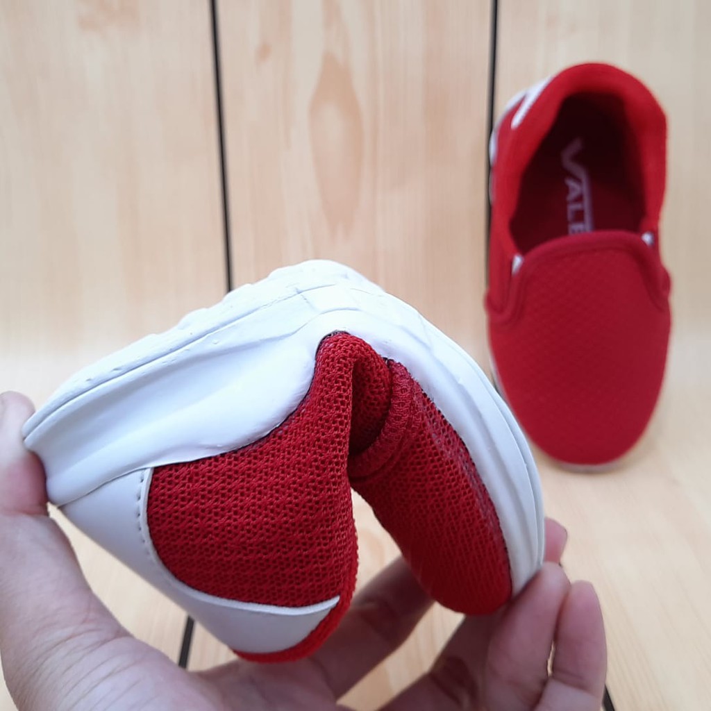 Sepatu Anak Laki Laki 2 3 Tahun Sport MERAH Sepatu Anak Cowok Cewek Sport Slip ON Alas Karet Anti Licin  Size 22 - 35