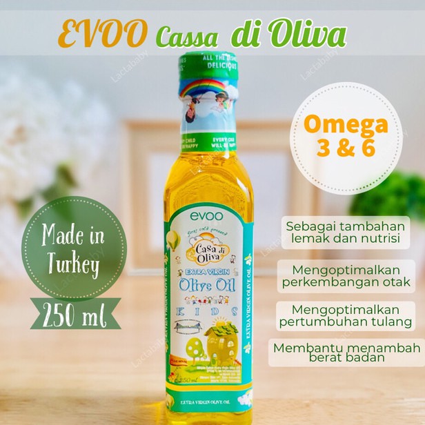 EVOO (extra virgin olive oil) CASA DI OLIVA for kids minyak zaitun Bayi Anak 250ml