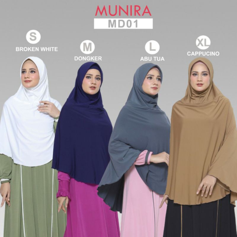 Kerudung Jilbab Bergo Instan MD01Munira Pet Busa