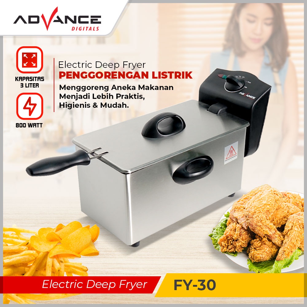 Advance Electric Deep Fryer FY-30 3 Liter Garansi 1 Tahun