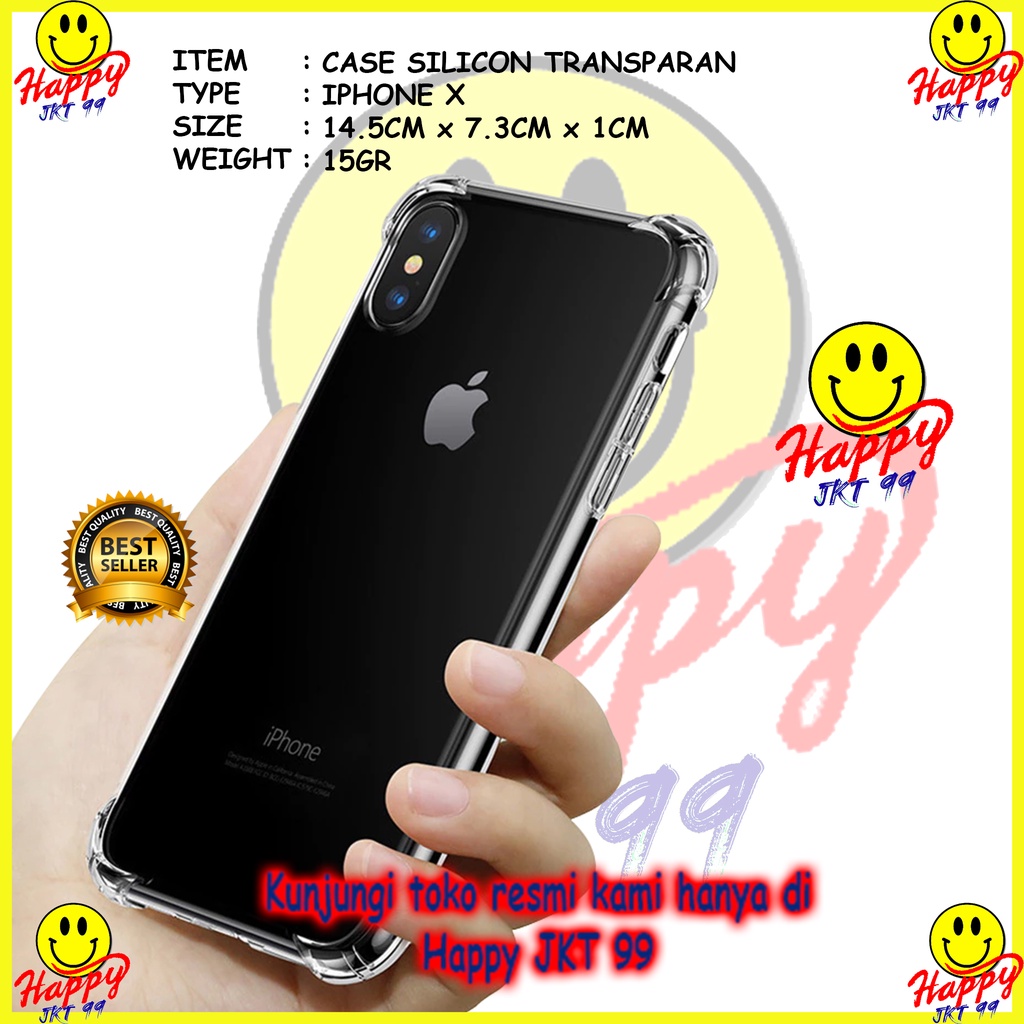 ANTI CRACK CASE IPHONE X SHOFTCASE CASE  BENING TRANSPARAN SILIKON