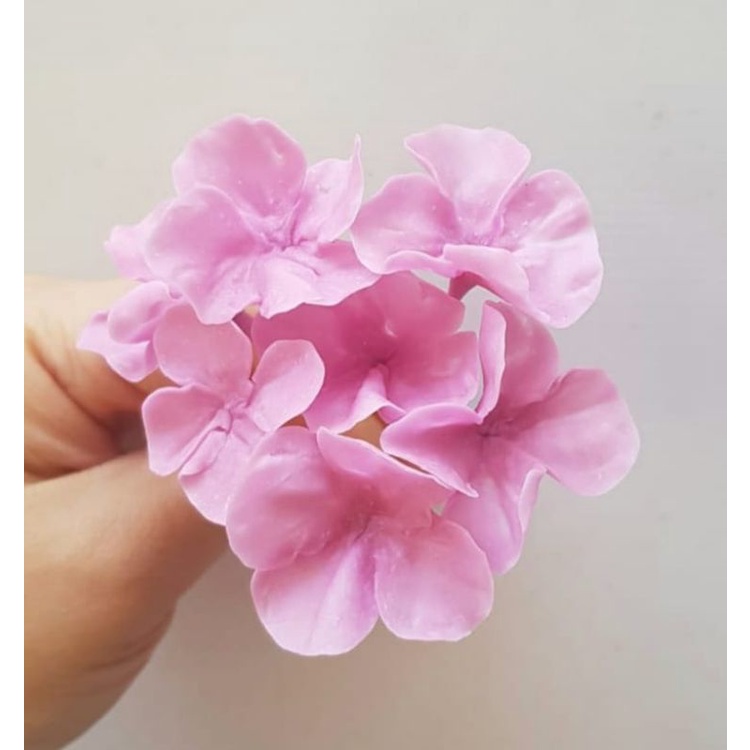 

gumpaste hydrangea bunga edible flower gumpaste flower hiasan kue tart cake topper