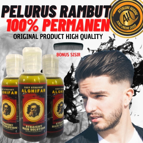 Pelurus Rambut Pria Alami Herbal Permanen Tanpa catok / Pelurus Rambut Buat Rambut Keriting Original
