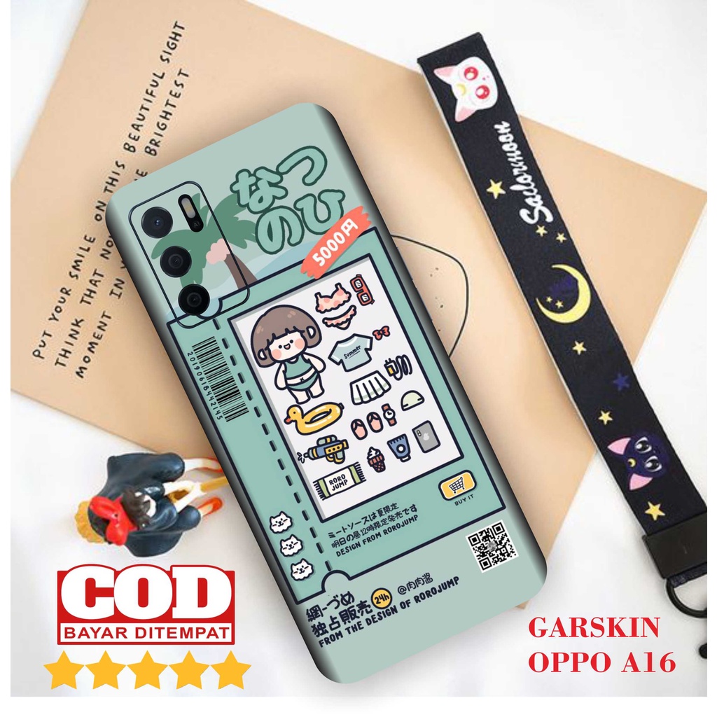 GARSKIN HP OPPO A16 GARSKIN ISI 2PCS BISA CUSTOM // GARSKIN BODY BACK ONLY OPPO A16 SKIN