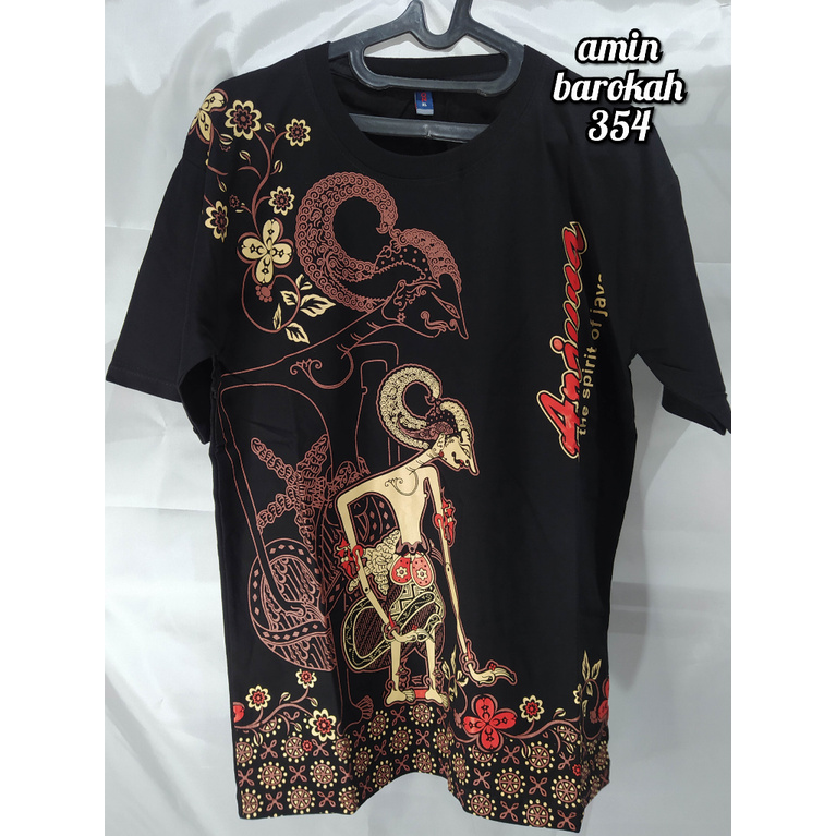 COD...!!! Kaos Motif Wayang - Ukuran Dewasa L,XL,XXL,3XL #Bisa Bayar Di Tempat#