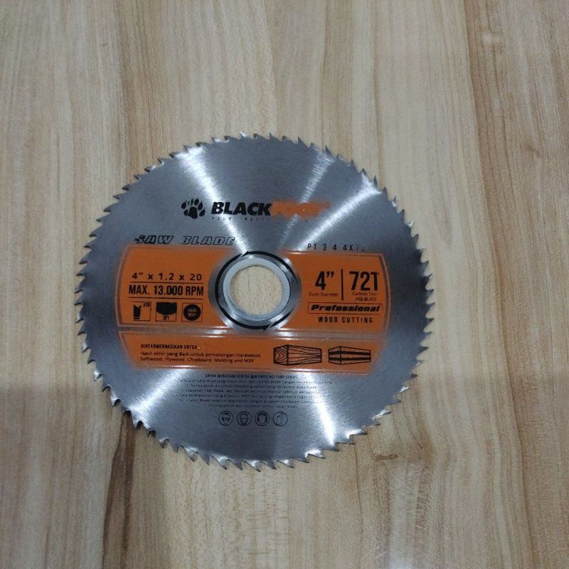 pisau potong kayu 4x72T blackfoot / Saw Blade 4x72T blackfoot / mata potong kayu 4x72T blackfoot