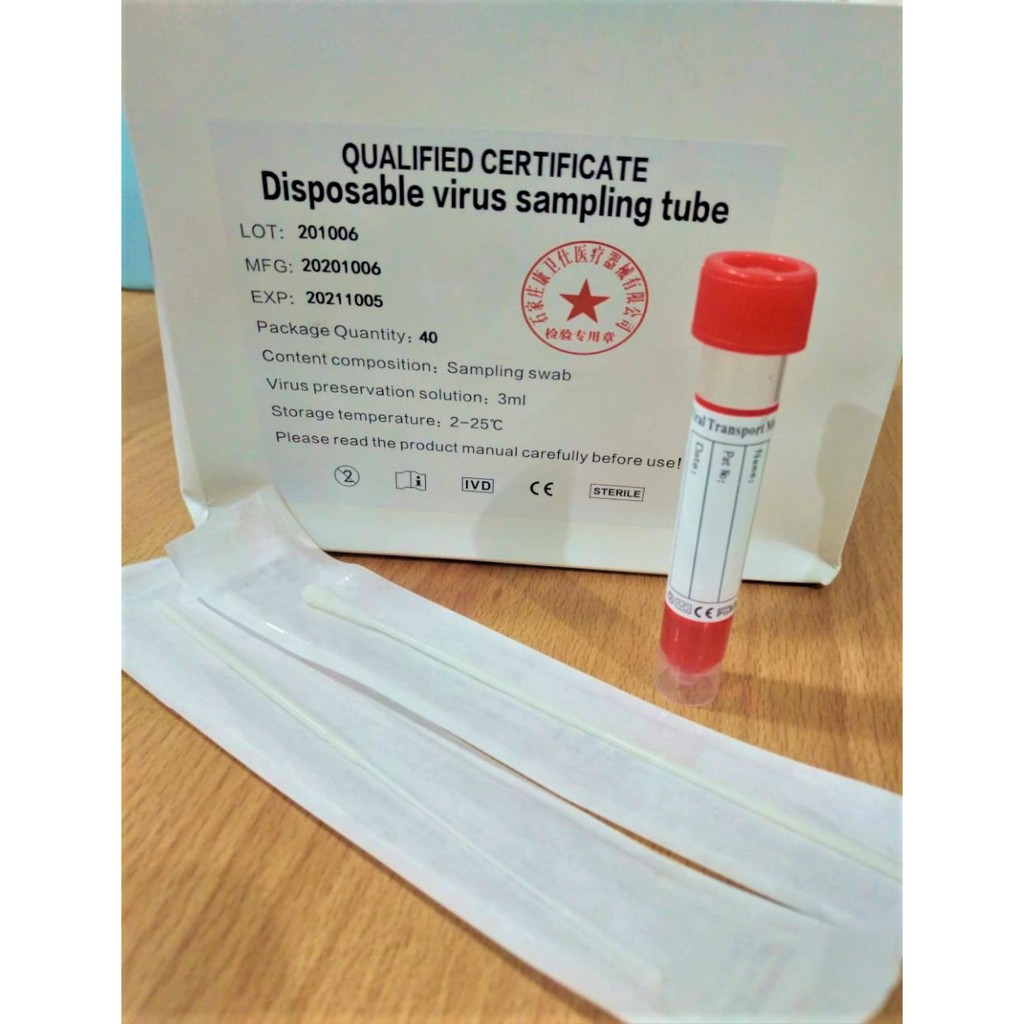 Tabung Sample Virus Disposable Virus Sampling Tube Merek DR.GRAY original - DVST