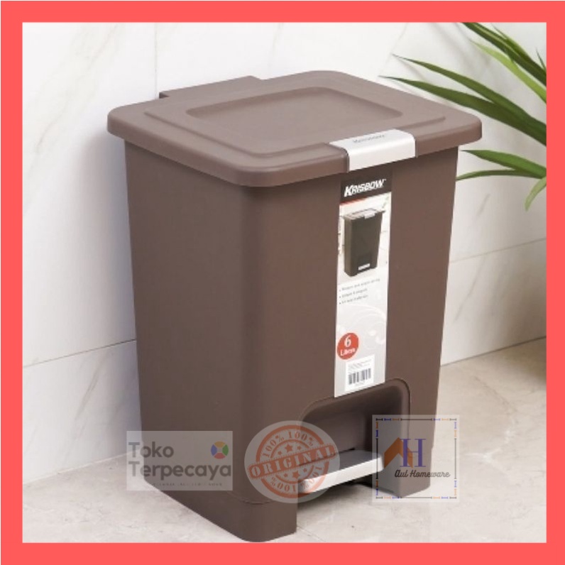 Tempat sampah Krisbow 6 Ltr/ Tempat Sampah Kokoh