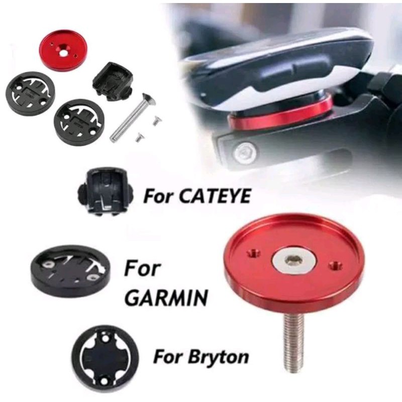 Dudukan speedo meter garmin bryton cat eye bracket tempat extender mount holder wireless Mounting Tempat speedo computer sepeda bisa mtb roadbike balap road bike