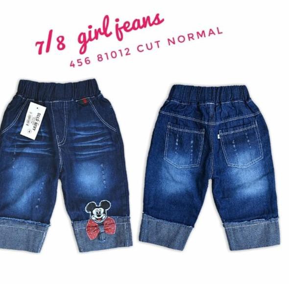 FLE 7/8 celana jeans anak cewe mickey size  ♥S5
