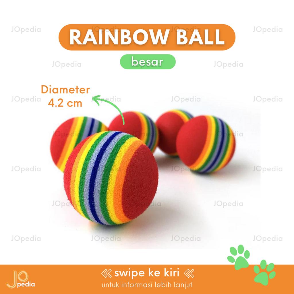 RAINBOW BALL Mainan Bola Kucing Kitten Mainan Gigit Anjing Dog Cat Toy