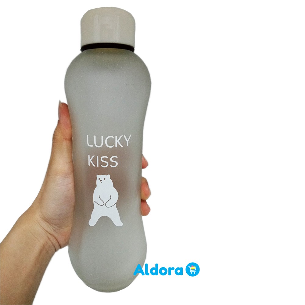 Botol Minum Kaca Karakter Tebal Murah 600 ML Aldora