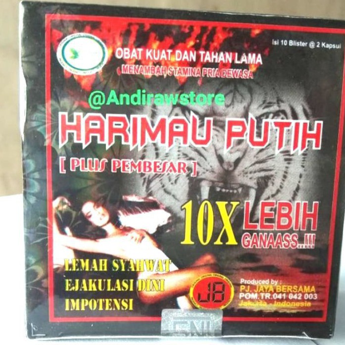 Jamu Herbal Kapsul Harimau Putih 10X Sehat