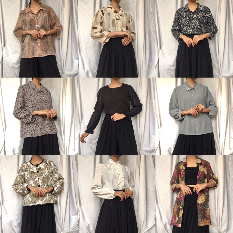 LBC003 - KEMEJA VINTAGE / BLOUSE VINTAGE / PAKAIAN SECOND BAJU BEKAS MURAH