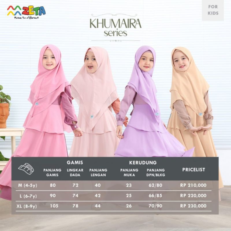 Gamis Khumaira Series By Zeta Outfit