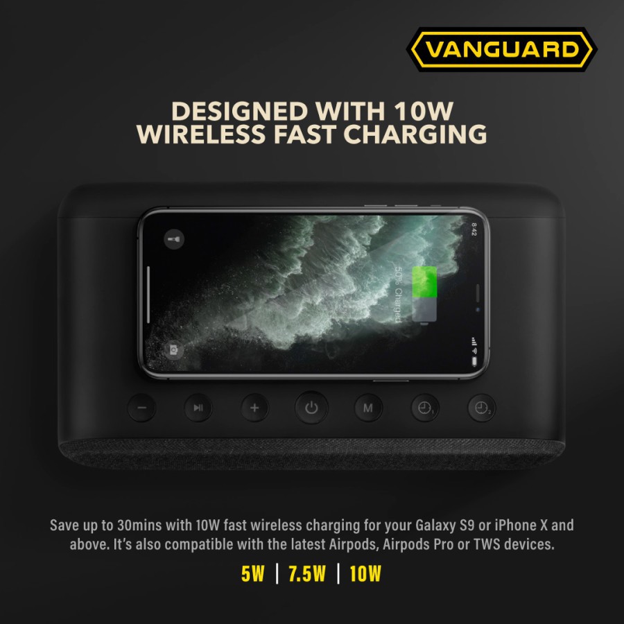 BOOM - 10W WIRELESS CHARGING AND ENDLESS MUSIC - SPEAKER JAM MEJA ORI