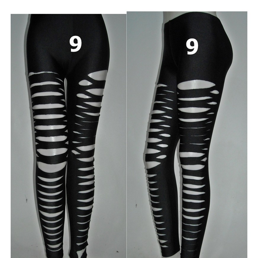 Legging Sobek Ripped Legging Slashed Legging