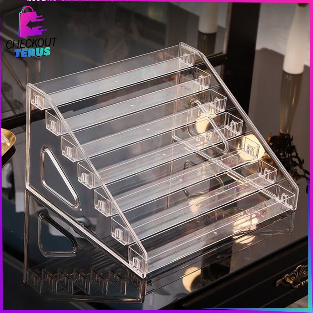 CT K42 Rak Organizer Kosmetik Acrylic 7TINGKAT Serbaguna Rak Penyimpanan Akrilik Tempat Lipstik Rak Kutek dan Rak Parfum