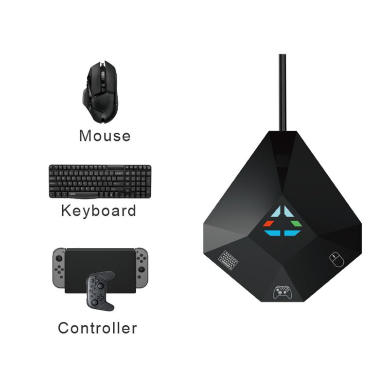 Btsg Keyboard Mouse Converter Controller Converter Support Untuk/Untuk PS3/ONE /360/Switch Console Keyboard Mouse Converter