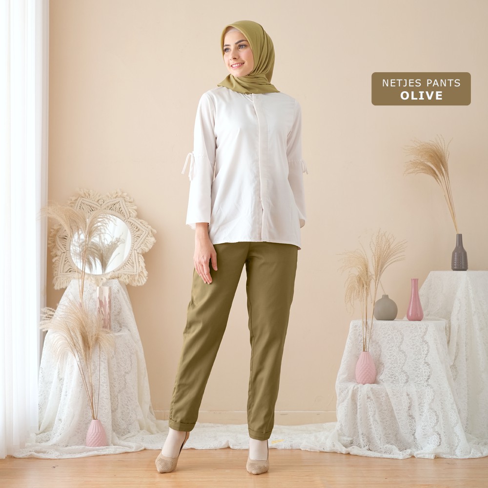 COD - M, L, XL, XXL ORIGINAL Celana Panjang Wanita - NETJES Pants SKU COLOR 2 of 2