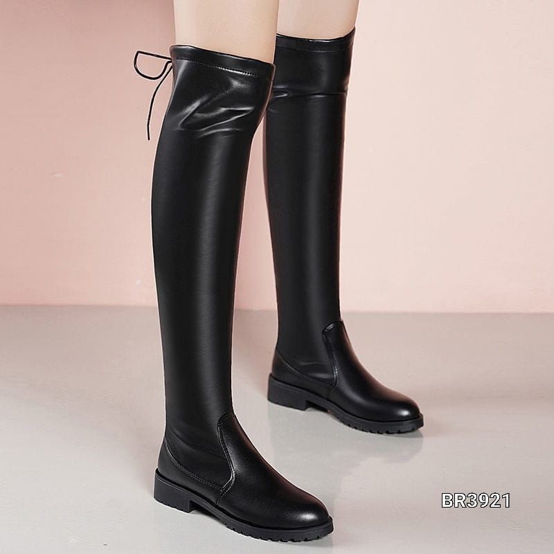 Boots Winter Overknee Elastic Leather BR3921