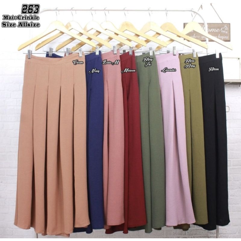 Rok rempel lipit lipit premium import