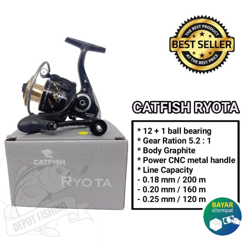 REEL POWER HANDLE CATFISH RYOTA 1000 • 2000 • 3000 • 4000 • 5000 • 6000 BEST SELLER