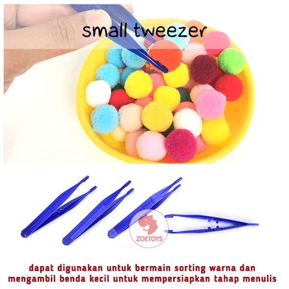 Zoetoys Small Tweezer | Tongs | Fine Motor Tool | Capitan Pompom | Mainan anak | Edutoys