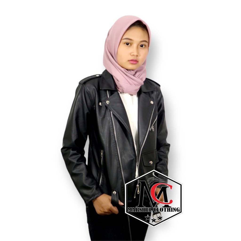 RCL - Jaket Semikulit Rocknroll Pasangan / Couple Leather Jacket Ramones Changcuter Pria Wanita ( HARGA SEPASANG )