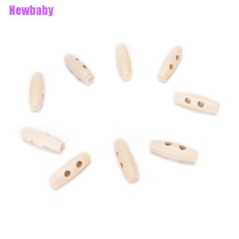 20 Pcs Kancing Toggle 2 Lubang Bahan Kayu Untuk Bayi Dan Dewasa