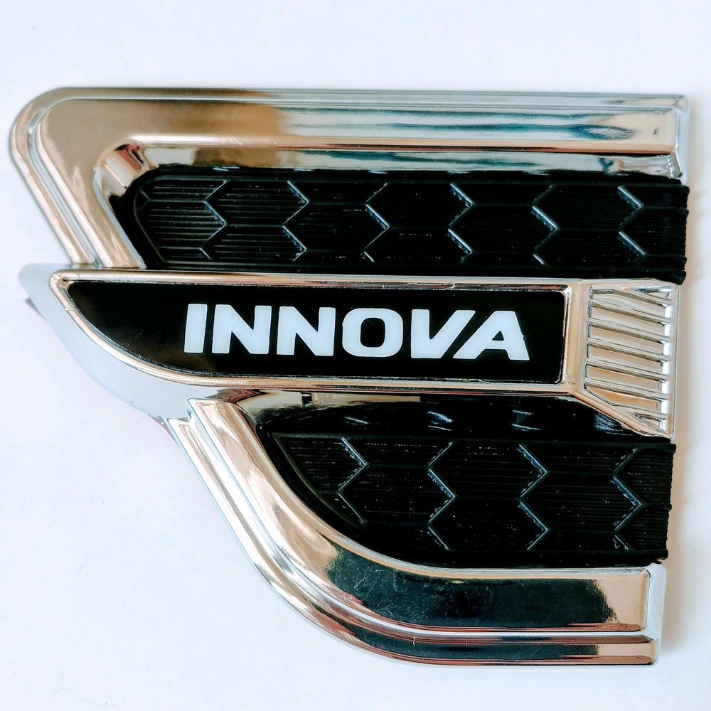 side ventilator samping emblem air flow mobil toyota inova innova CHROME HITAM crome chrome TWOTONE