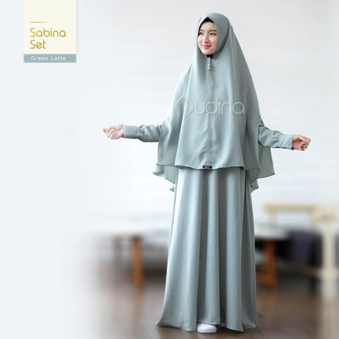 Gamis Syari Gamis syari set gamis polos set khimar Sabina set Audina Murah