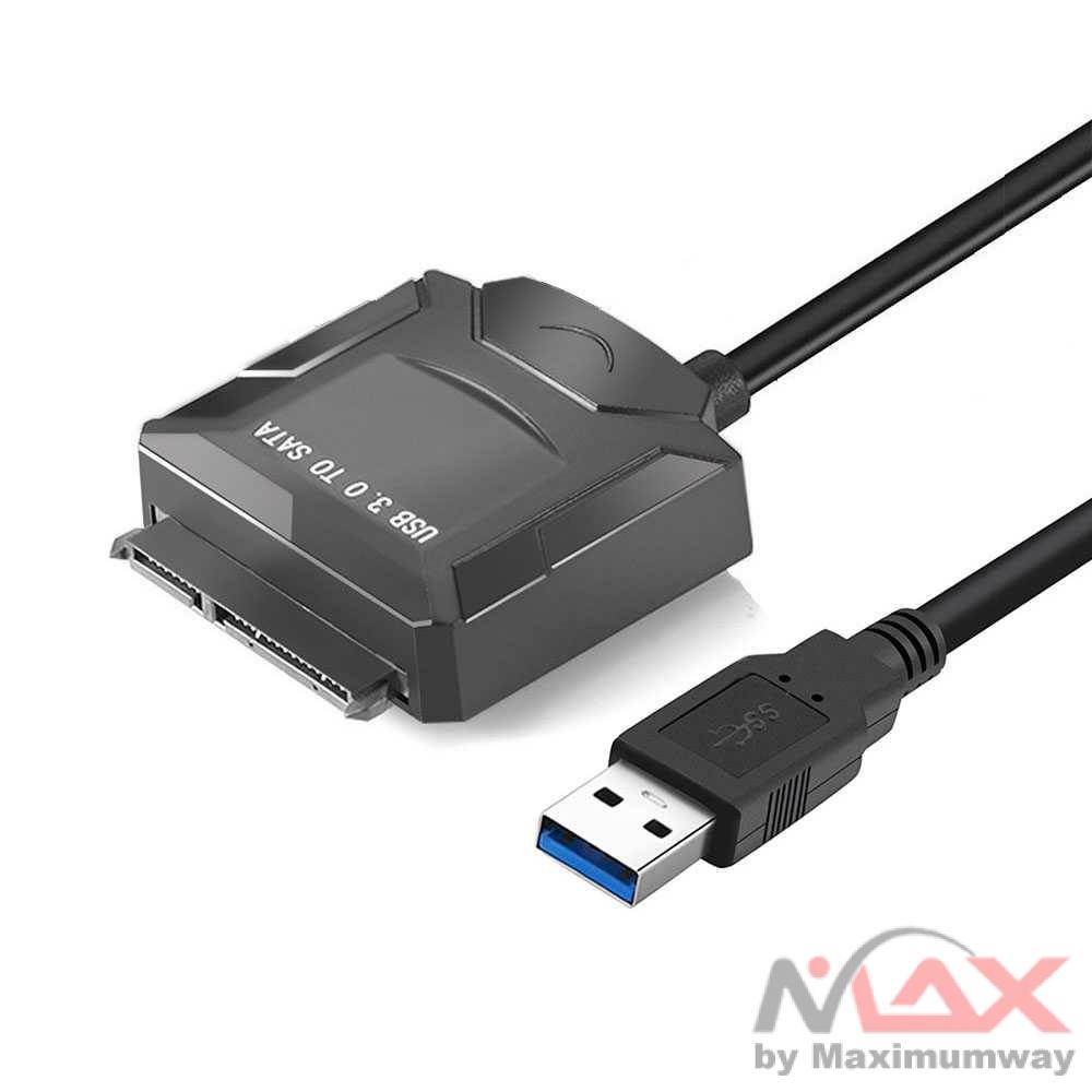E-yield Kabel Adapter USB 3.0 to SATA for 3.5 / 2.5 Inch HDD SSD Hardisk External HH Portable Cable USB 3.0 To Sata 3.5 2.5 Hard Drive Converter Adapter Cable Support 2.5/3.5 Inch External WD HDD SSD Hard Drive For Windows