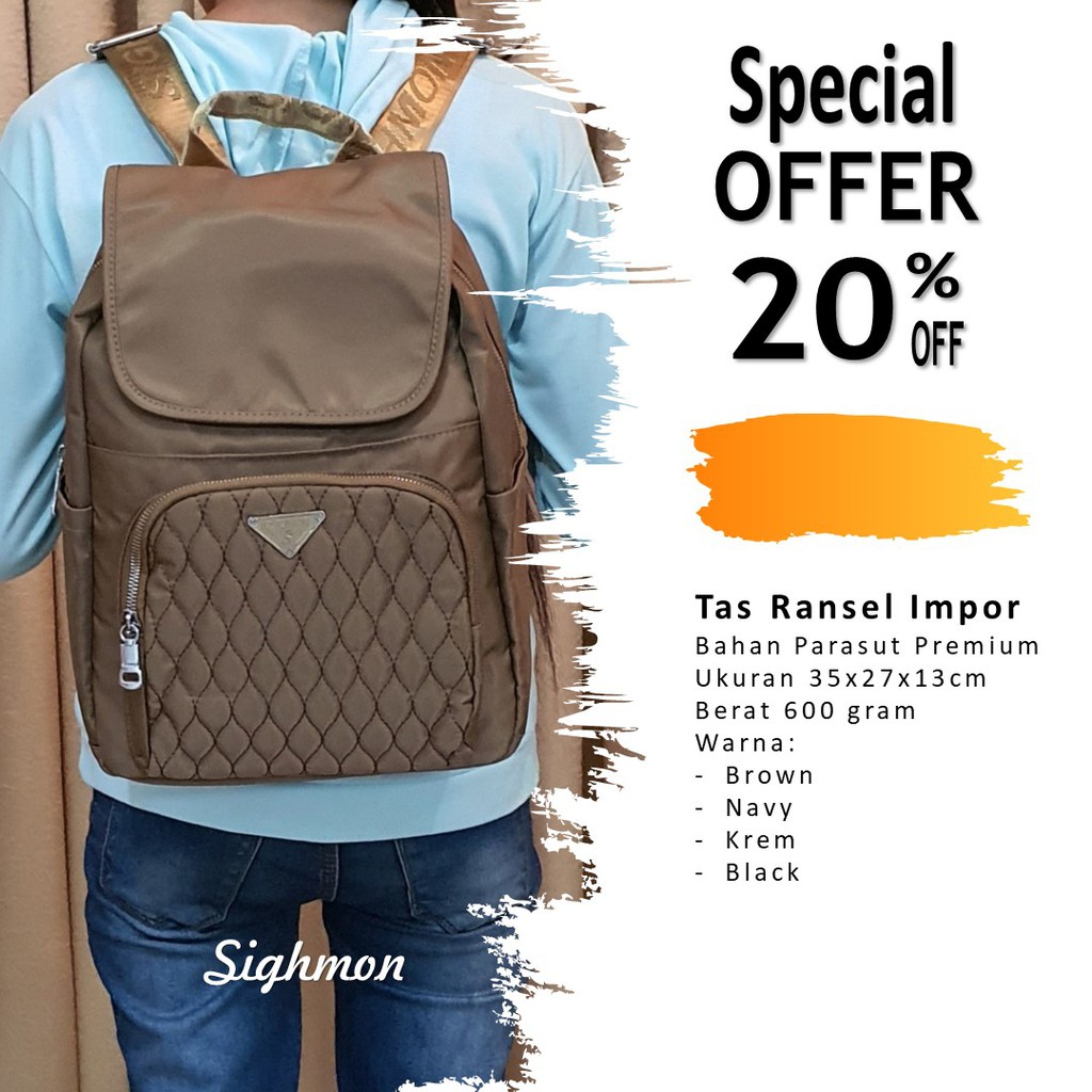Sighmon Tas Ransel Impor Wanita 815.