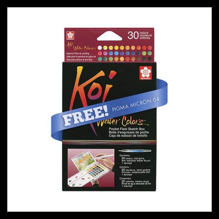 

STOK BARU SAKURA KOI WATERCOLOR 30 POCKET FIELD SKETCH BOX PERALATAN MELUKIS TERMURAH PING LENGKAP