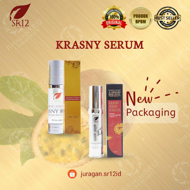 SR12 KRASNY SERUM - SERUM VIT C / SERUM KULIT KERING / SERUM MARKISA BPOM