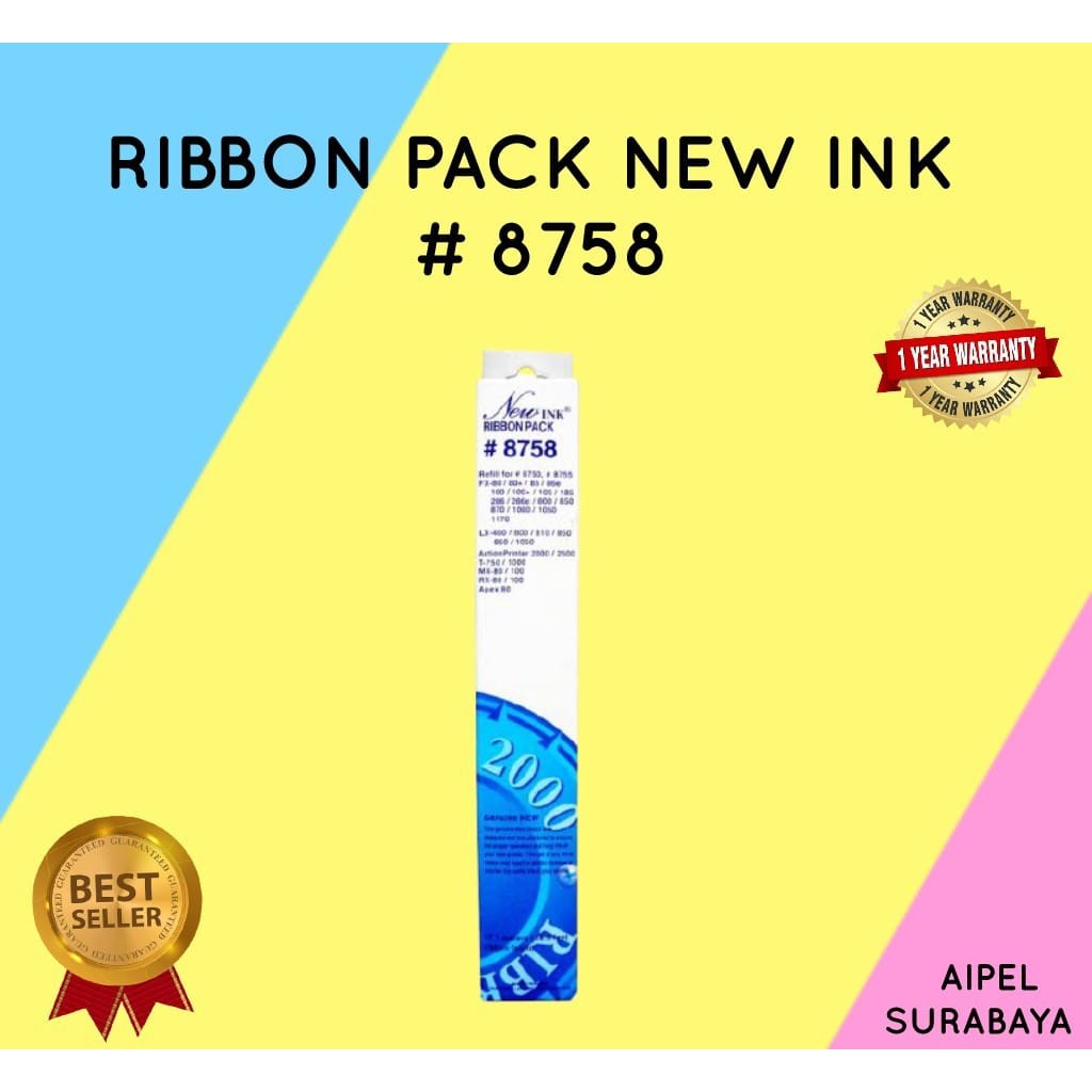 8758 | RIBBON PACK NEW INK #8758 (BLACK)