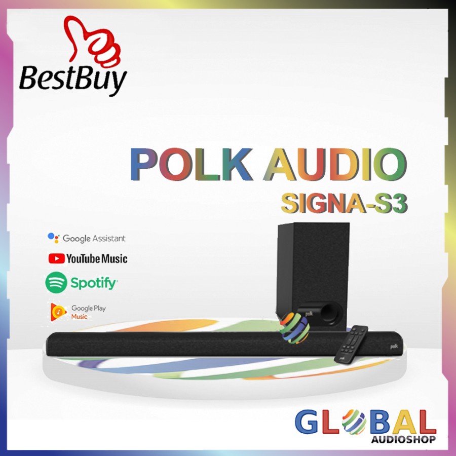 Polk Audio Signa S3 S 3 Soundbar Chromecast Voice Google Assistant